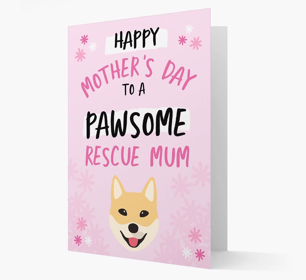 'Pawsome Rescue Mum' - Personalised {breedFullName} Card