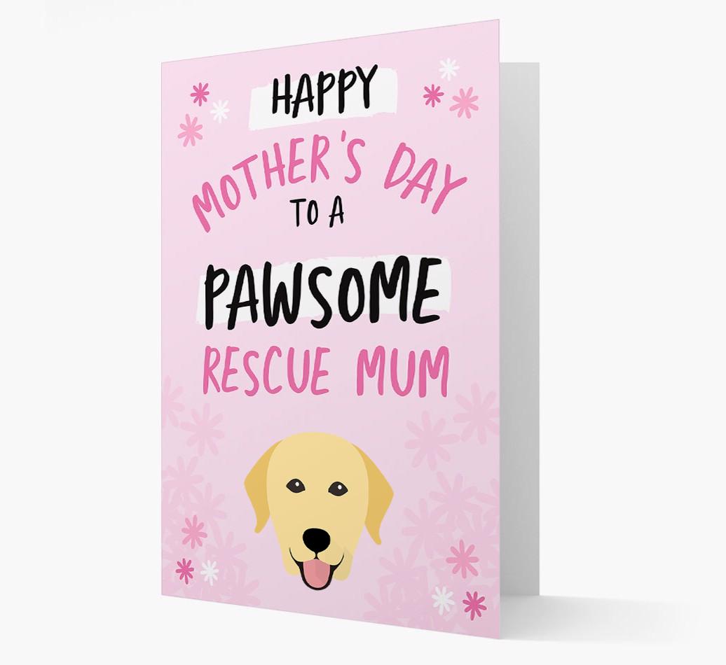 'Pawsome Rescue Mum' - Personalised {breedFullName} Card
