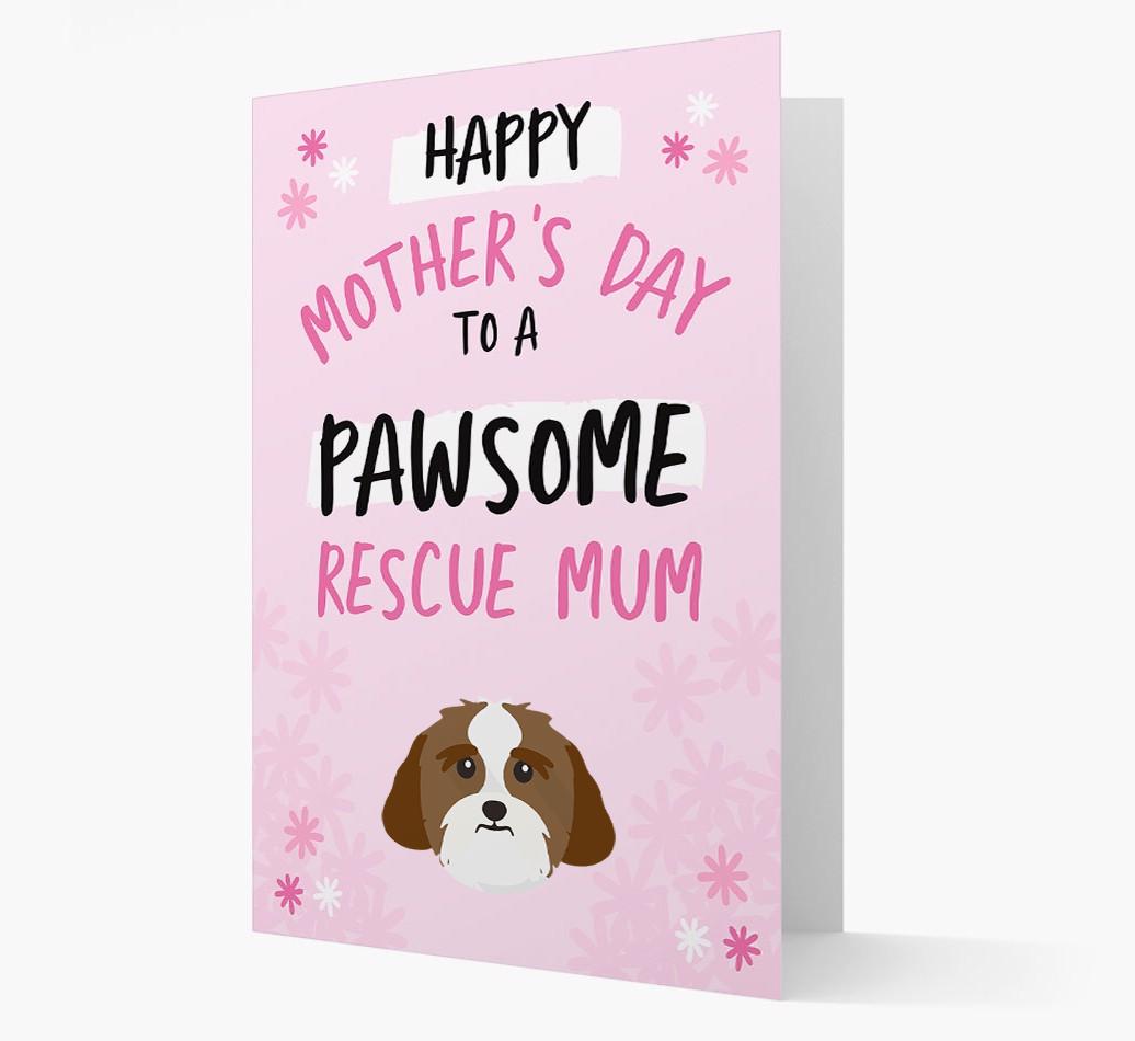 'Pawsome Rescue Mum' - Personalised {breedFullName} Card