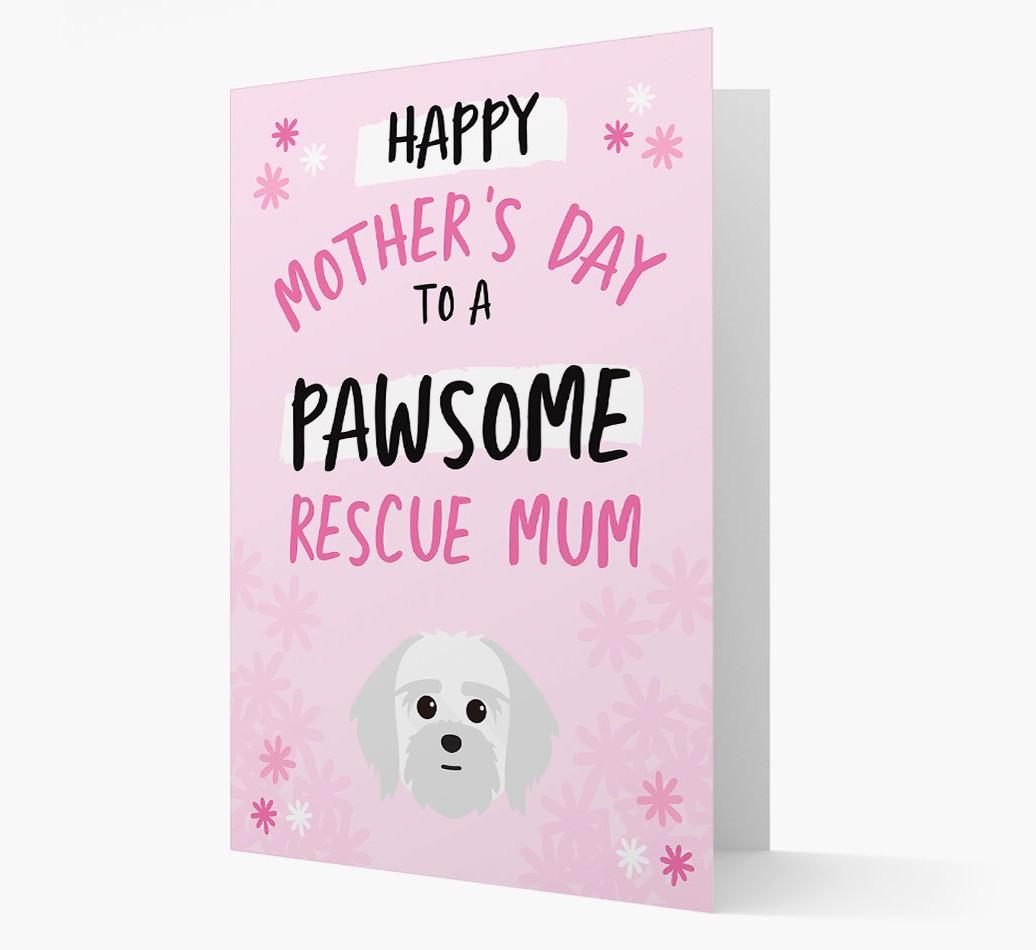 'Pawsome Rescue Mum' - Personalised {breedFullName} Card