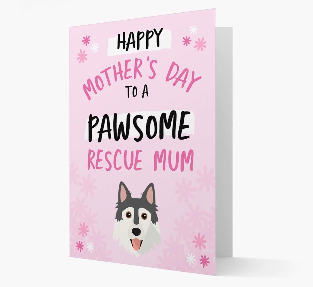 'Pawsome Rescue Mum' - Personalised {breedFullName} Card