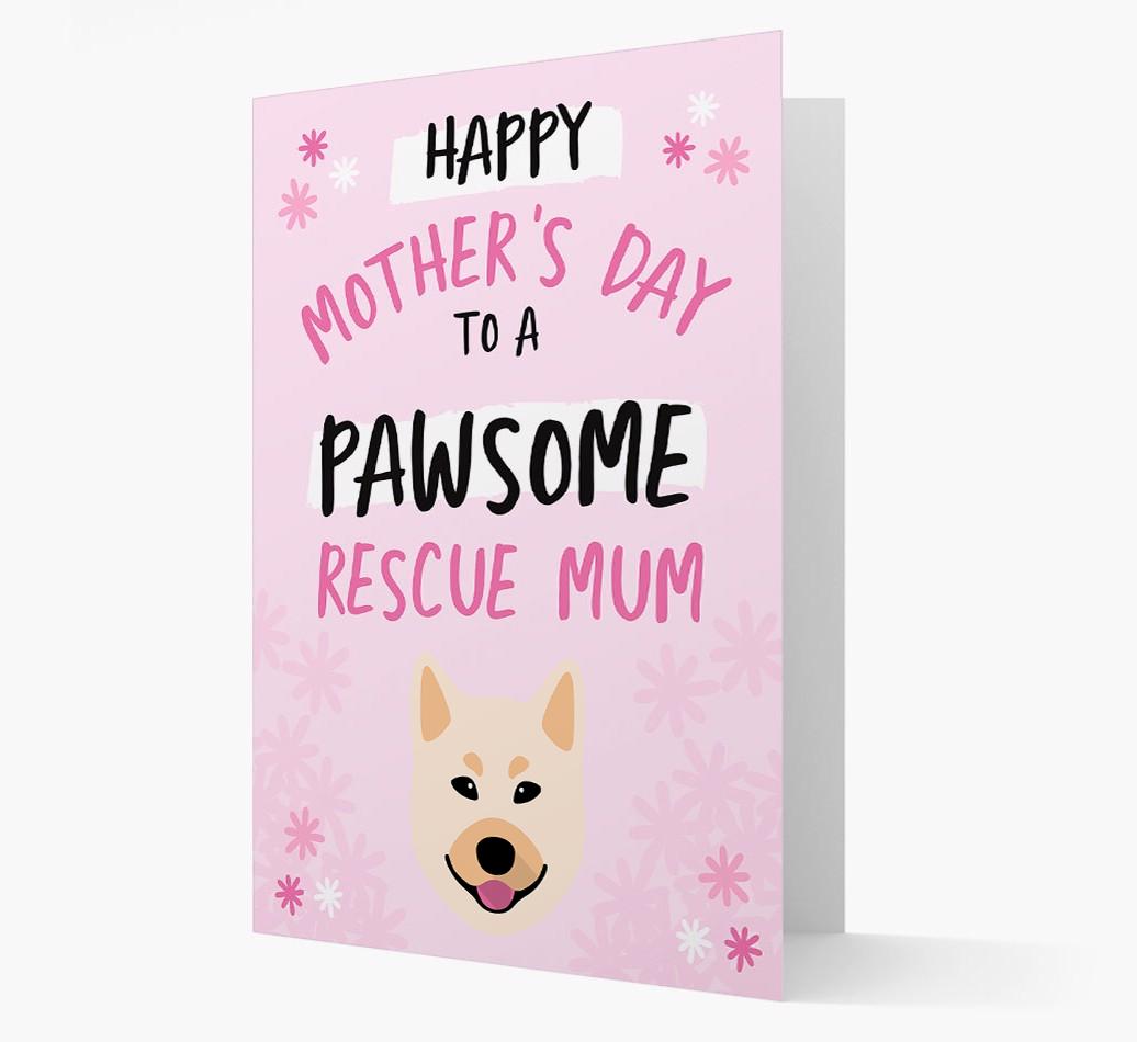 'Pawsome Rescue Mum' - Personalised {breedFullName} Card