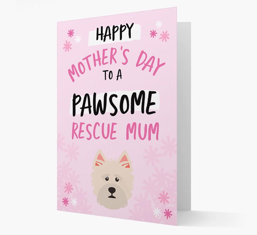 'Pawsome Rescue Mum' - Personalised {breedFullName} Card