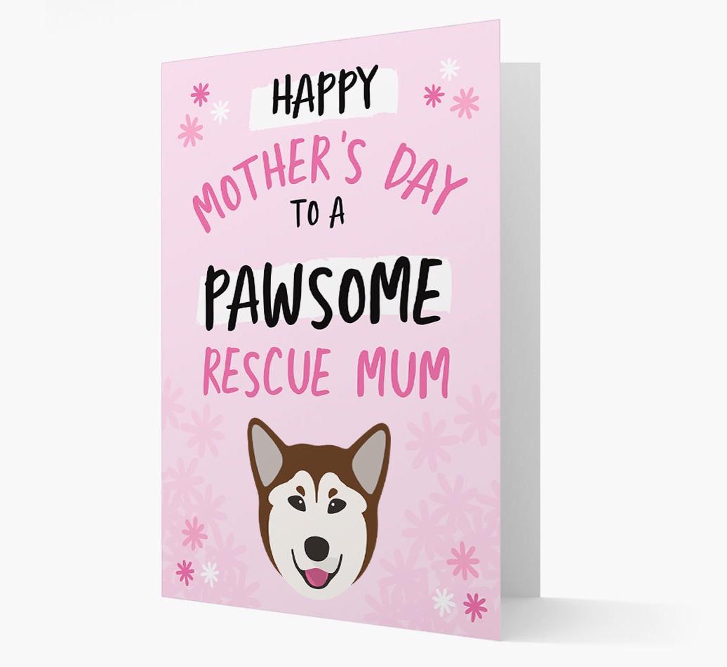 'Pawsome Rescue Mum' - Personalised {breedFullName} Card