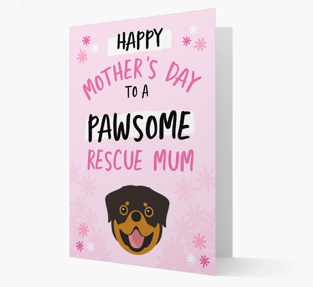 'Pawsome Rescue Mum' - Personalised {breedFullName} Card