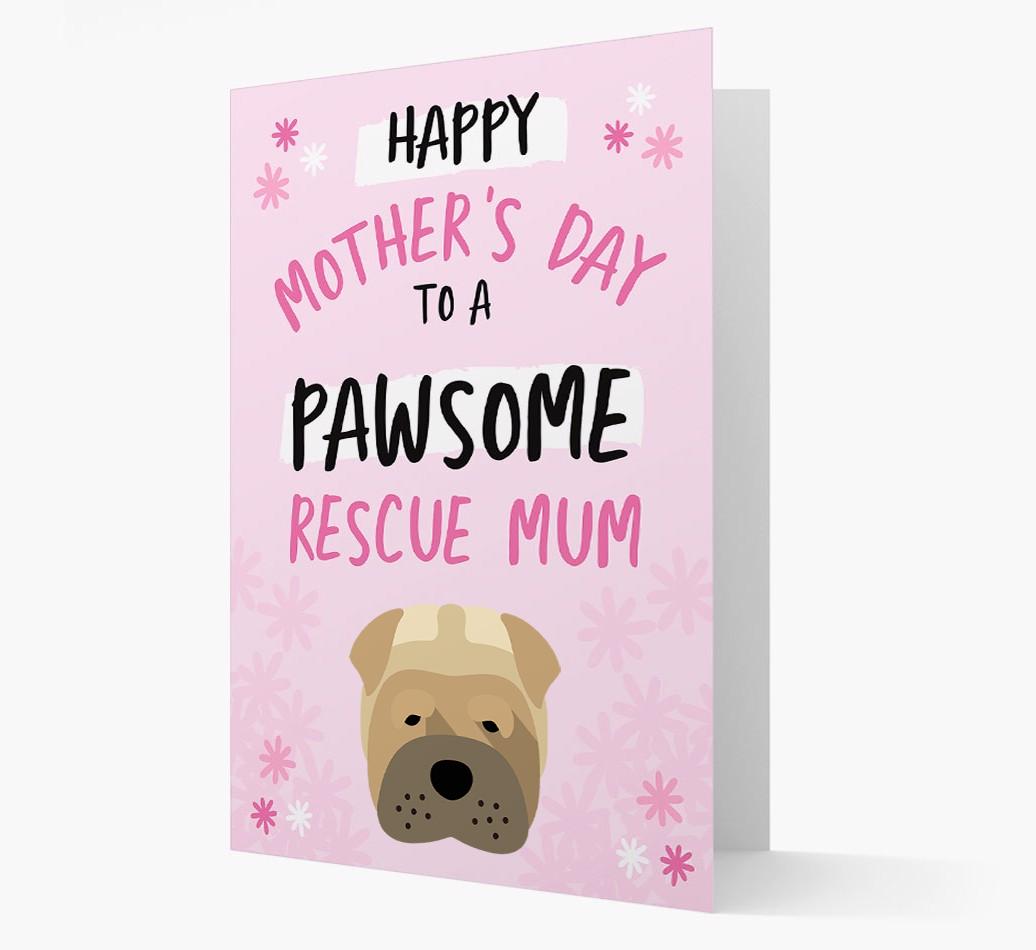 'Pawsome Rescue Mum' - Personalised {breedFullName} Card