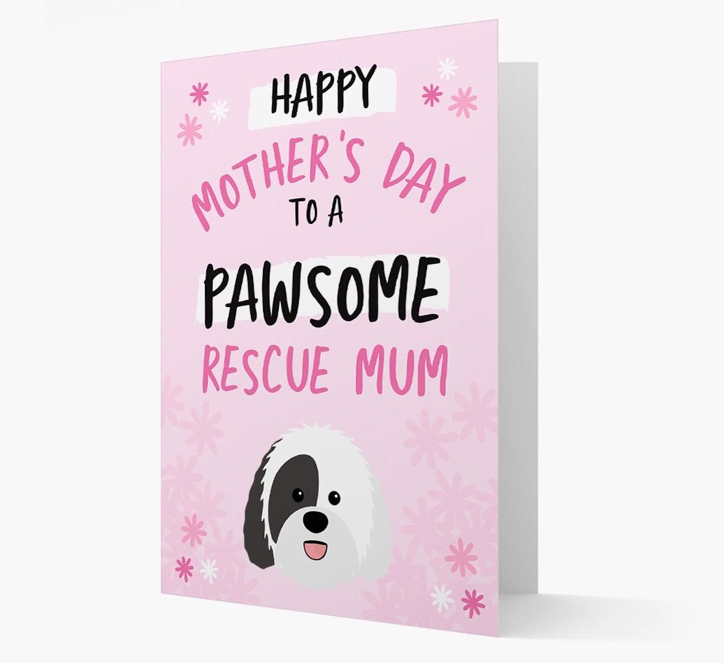 'Pawsome Rescue Mum' - Personalised {breedFullName} Card