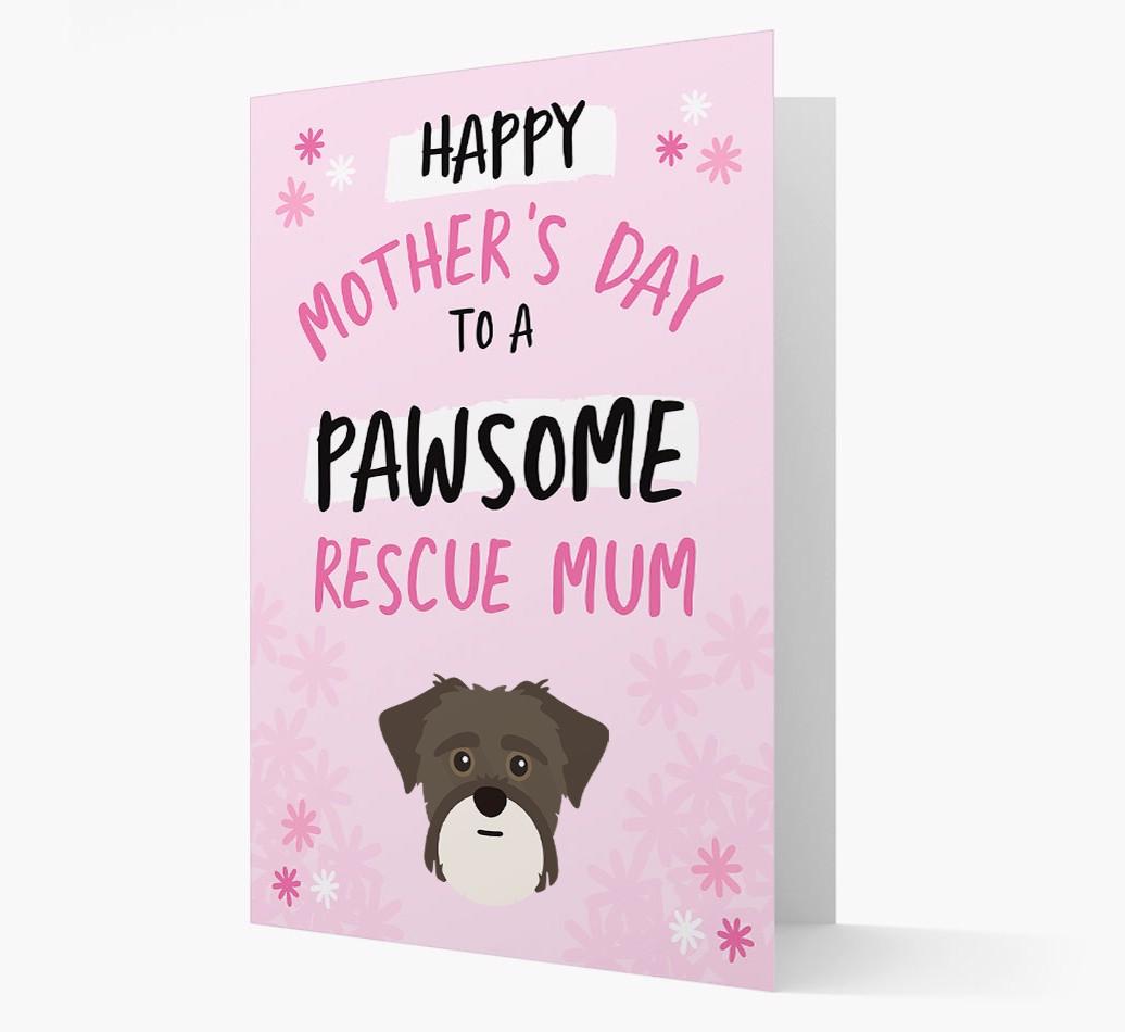 'Pawsome Rescue Mum' - Personalised {breedFullName} Card