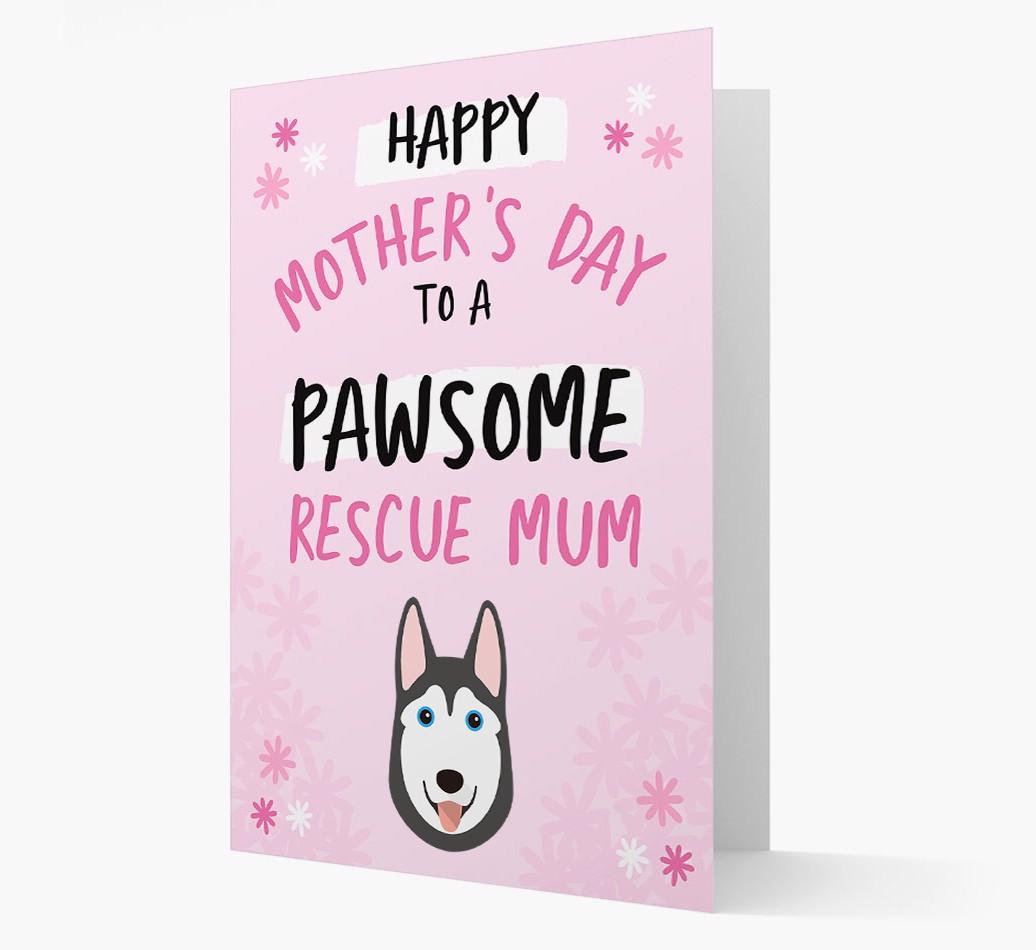 'Pawsome Rescue Mum' - Personalised {breedFullName} Card