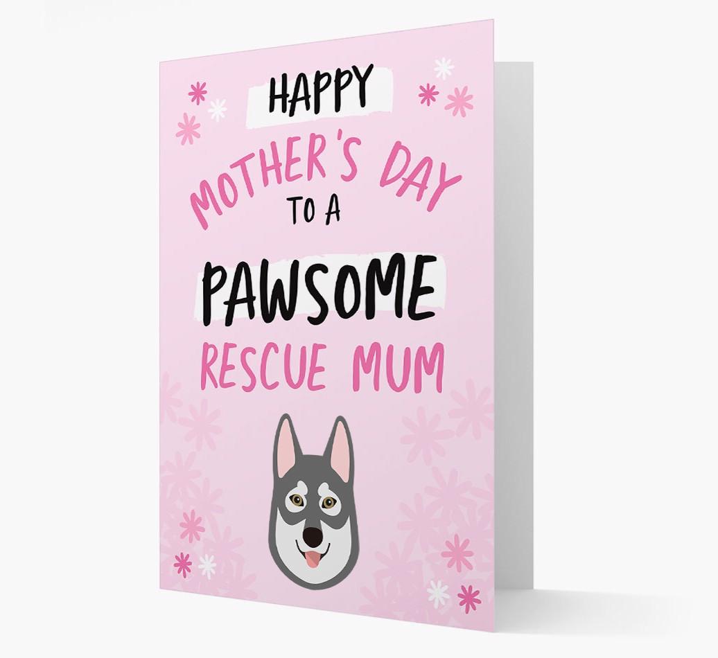 'Pawsome Rescue Mum' - Personalised {breedFullName} Card