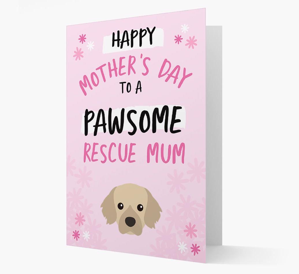 'Pawsome Rescue Mum' - Personalised {breedFullName} Card