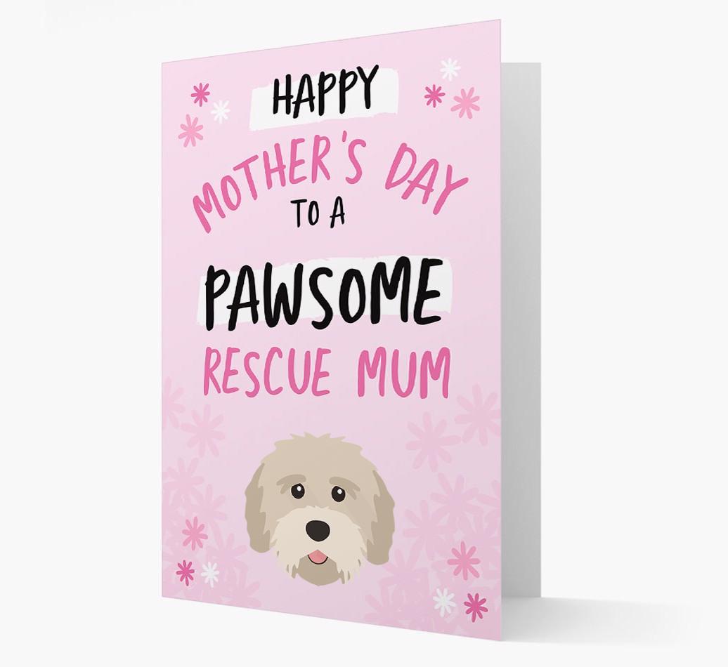 'Pawsome Rescue Mum' - Personalised {breedFullName} Card