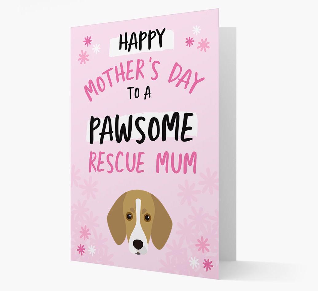 'Pawsome Rescue Mum' - Personalised {breedFullName} Card