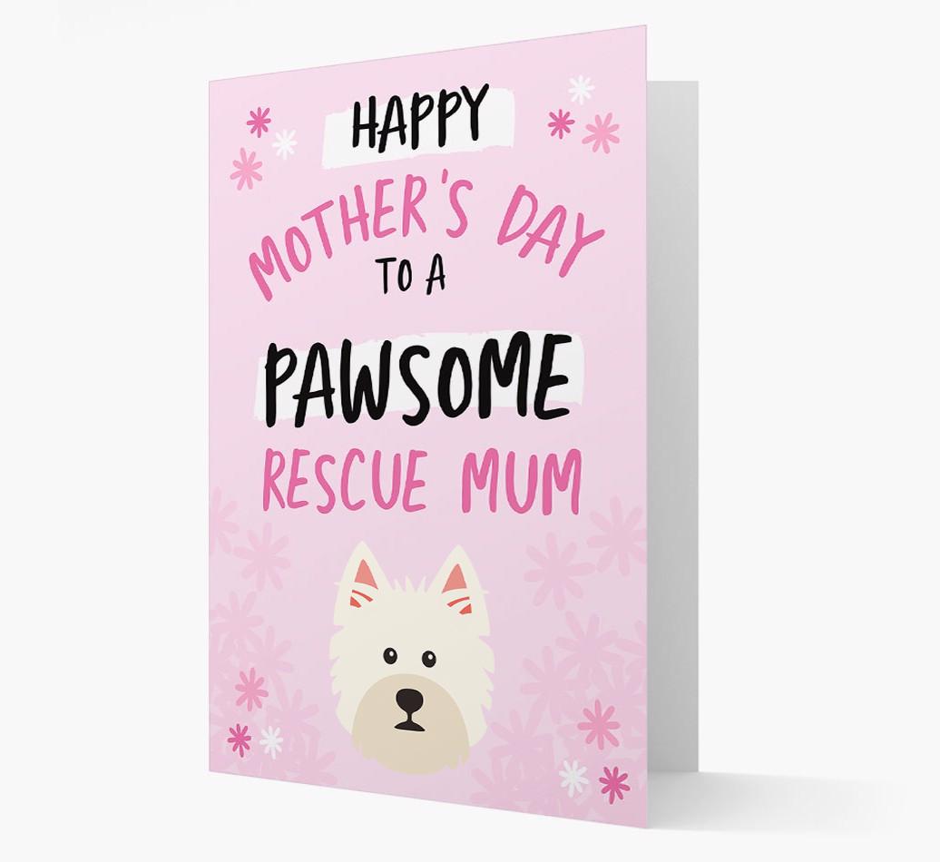 'Pawsome Rescue Mum' - Personalised {breedFullName} Card