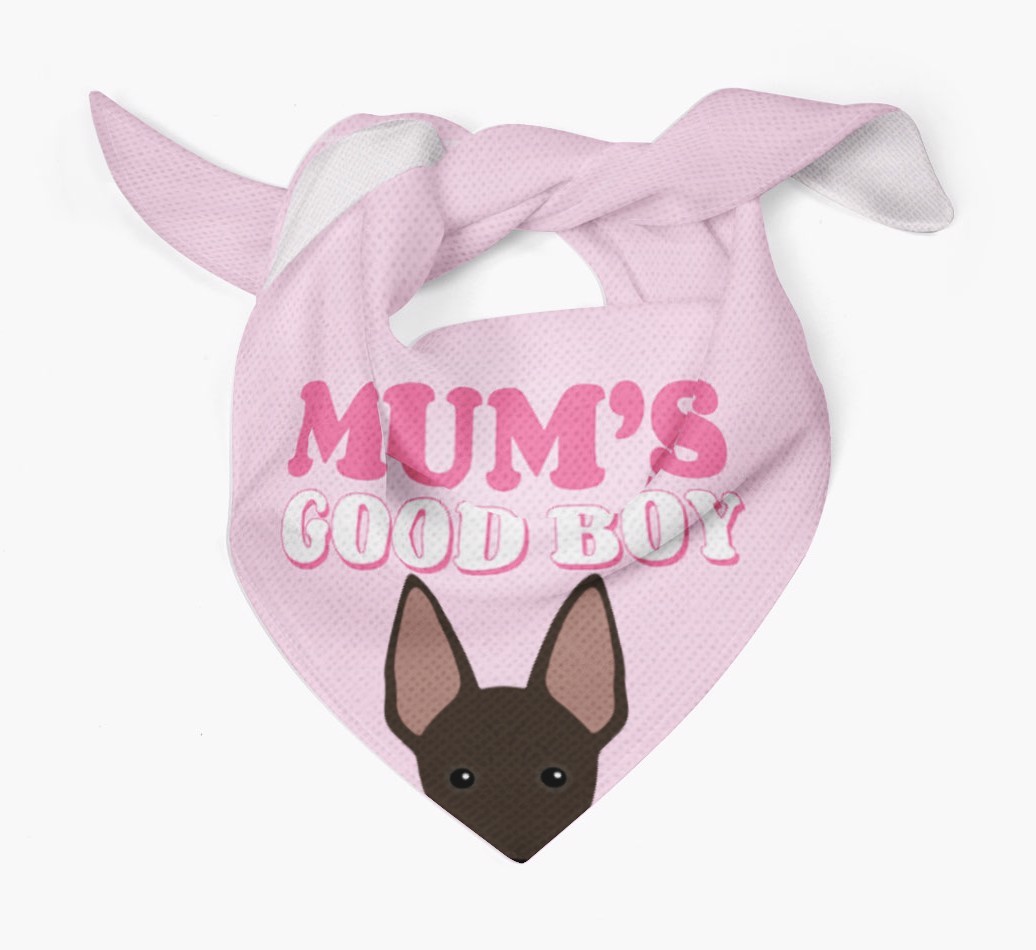 'Mum's Good Boy' - Personalised {breedFullName} Bandana