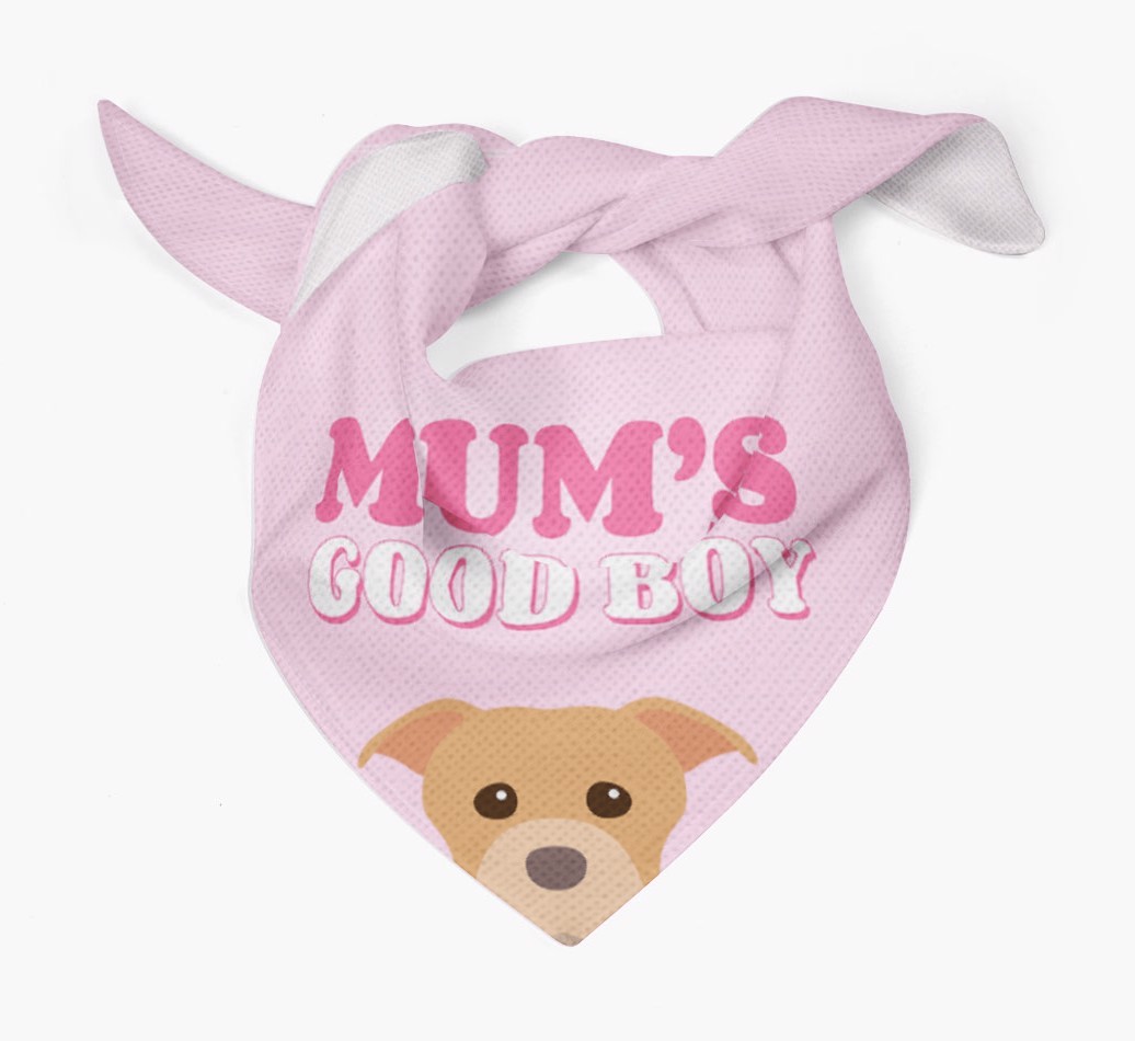 'Mum's Good Boy' - Personalised {breedFullName} Bandana