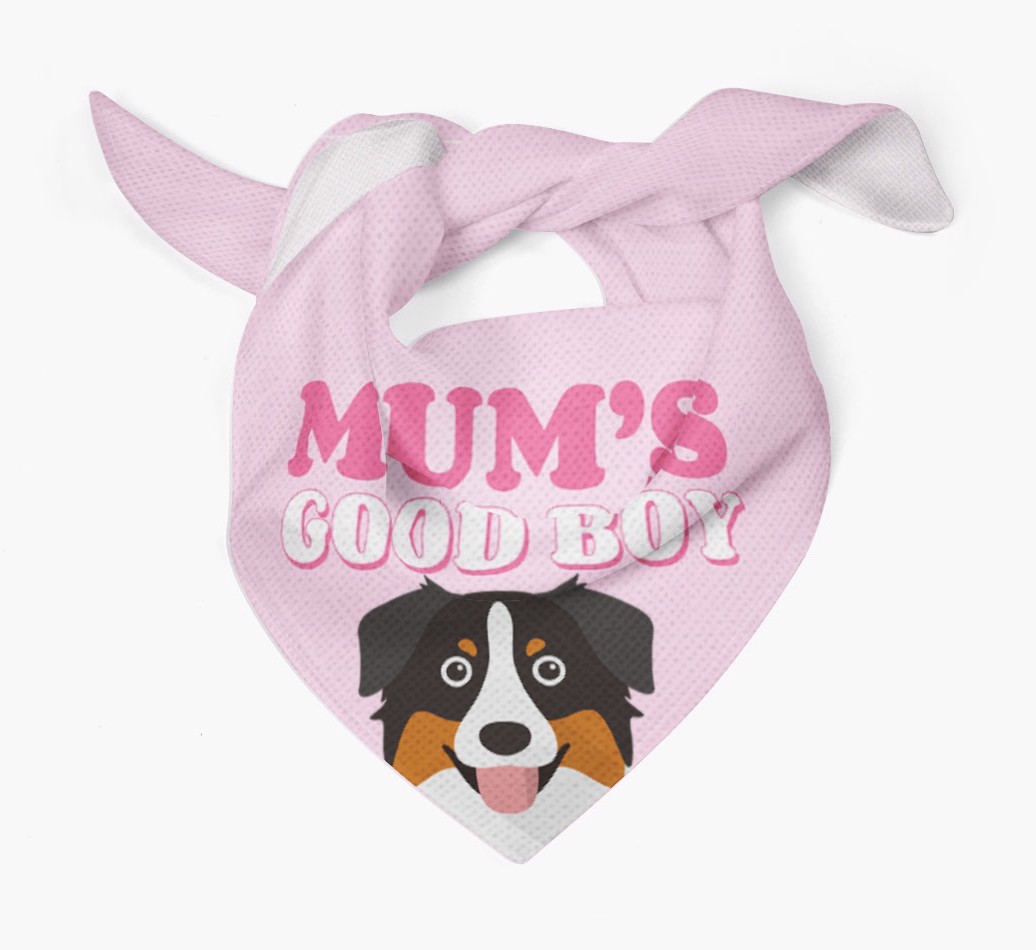 'Mum's Good Boy' - Personalised {breedFullName} Bandana