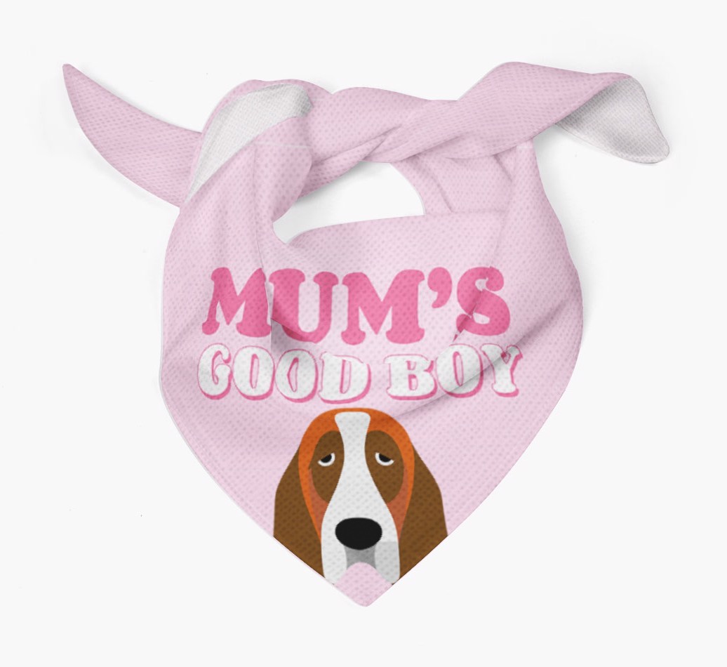 'Mum's Good Boy' - Personalised {breedFullName} Bandana