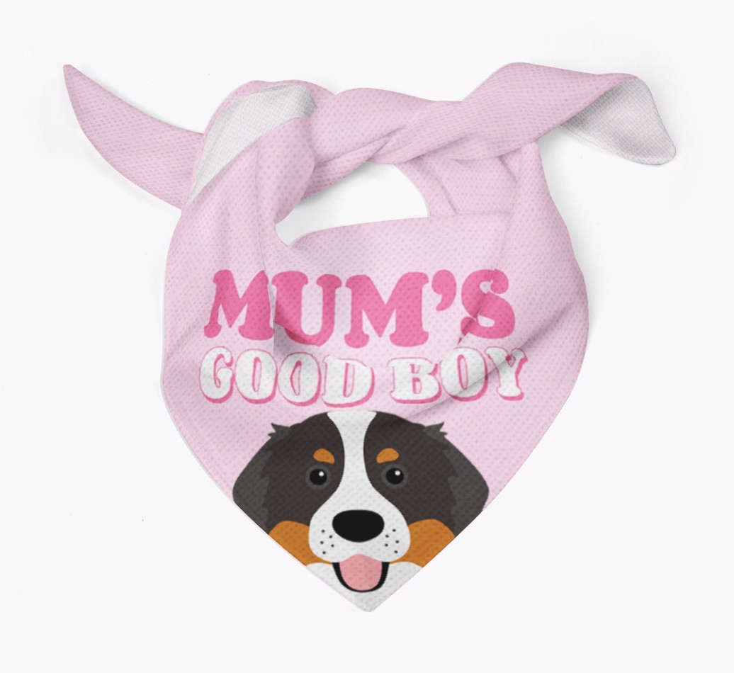 'Mum's Good Boy' - Personalised {breedFullName} Bandana