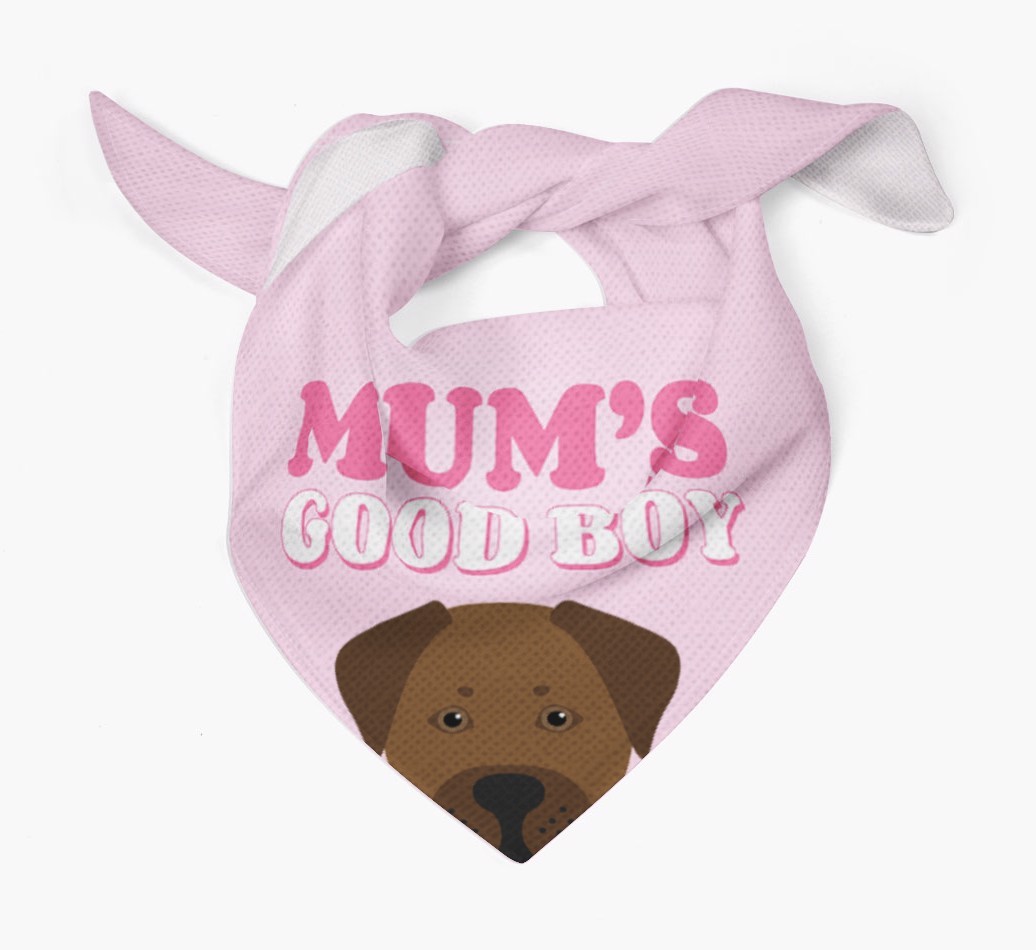 'Mum's Good Boy' - Personalised {breedFullName} Bandana