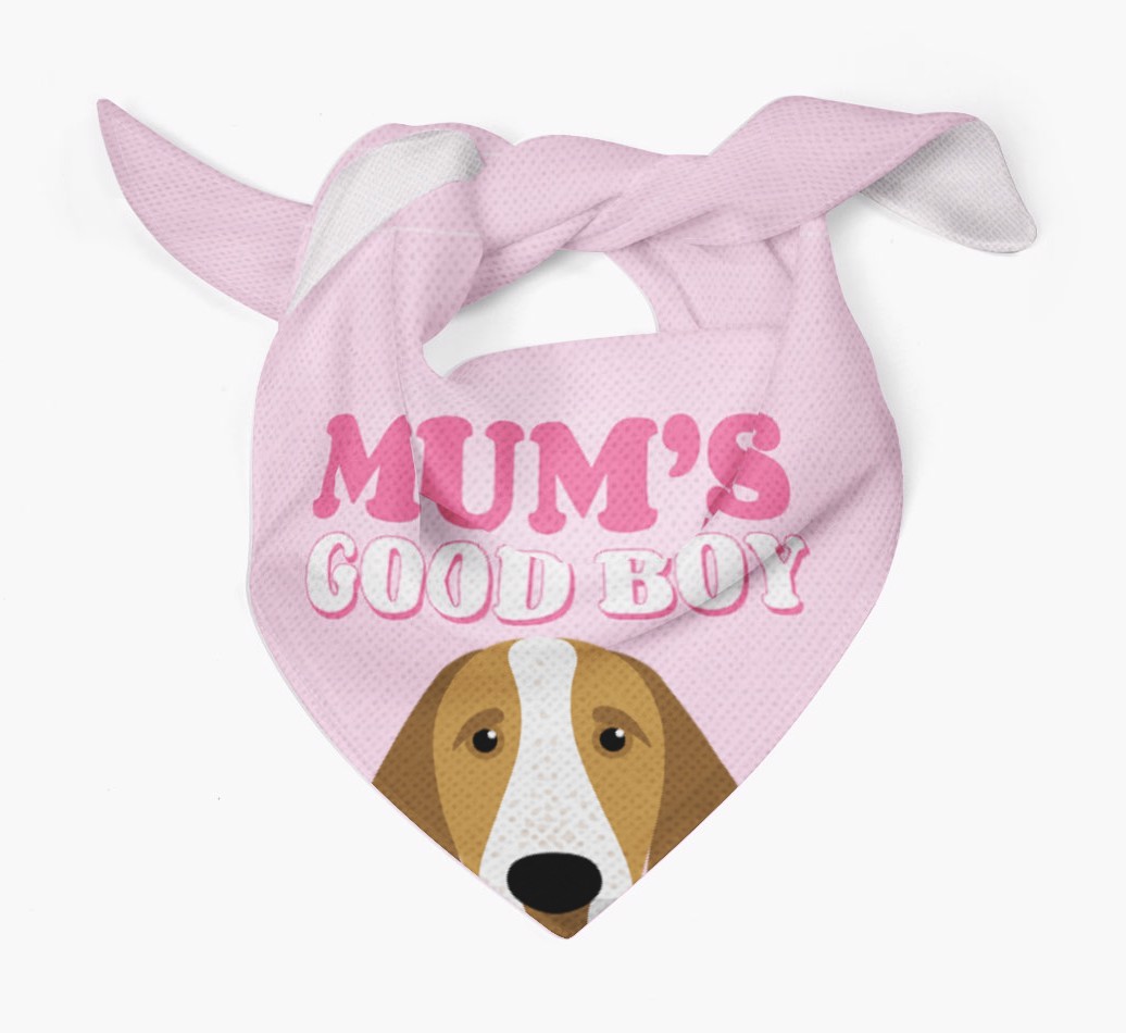 'Mum's Good Boy' - Personalised {breedFullName} Bandana