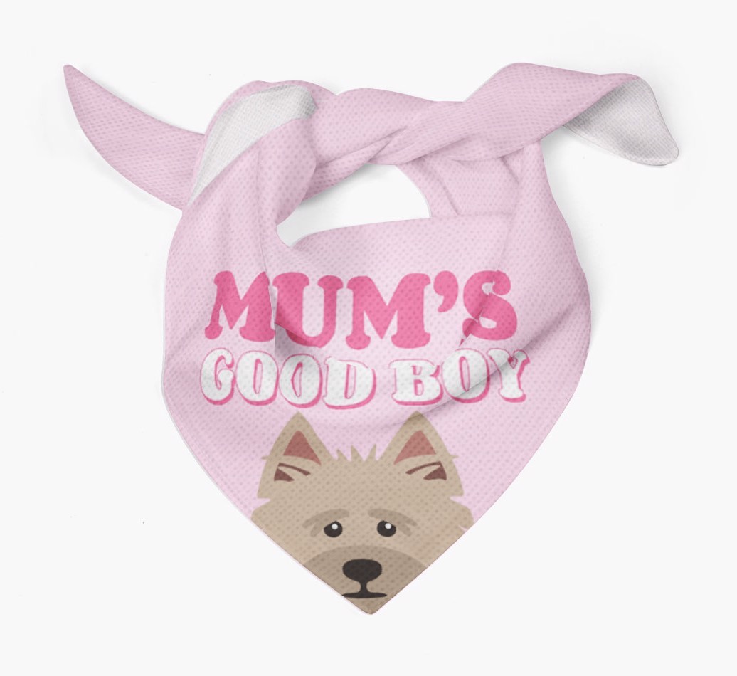 'Mum's Good Boy' - Personalised {breedFullName} Bandana