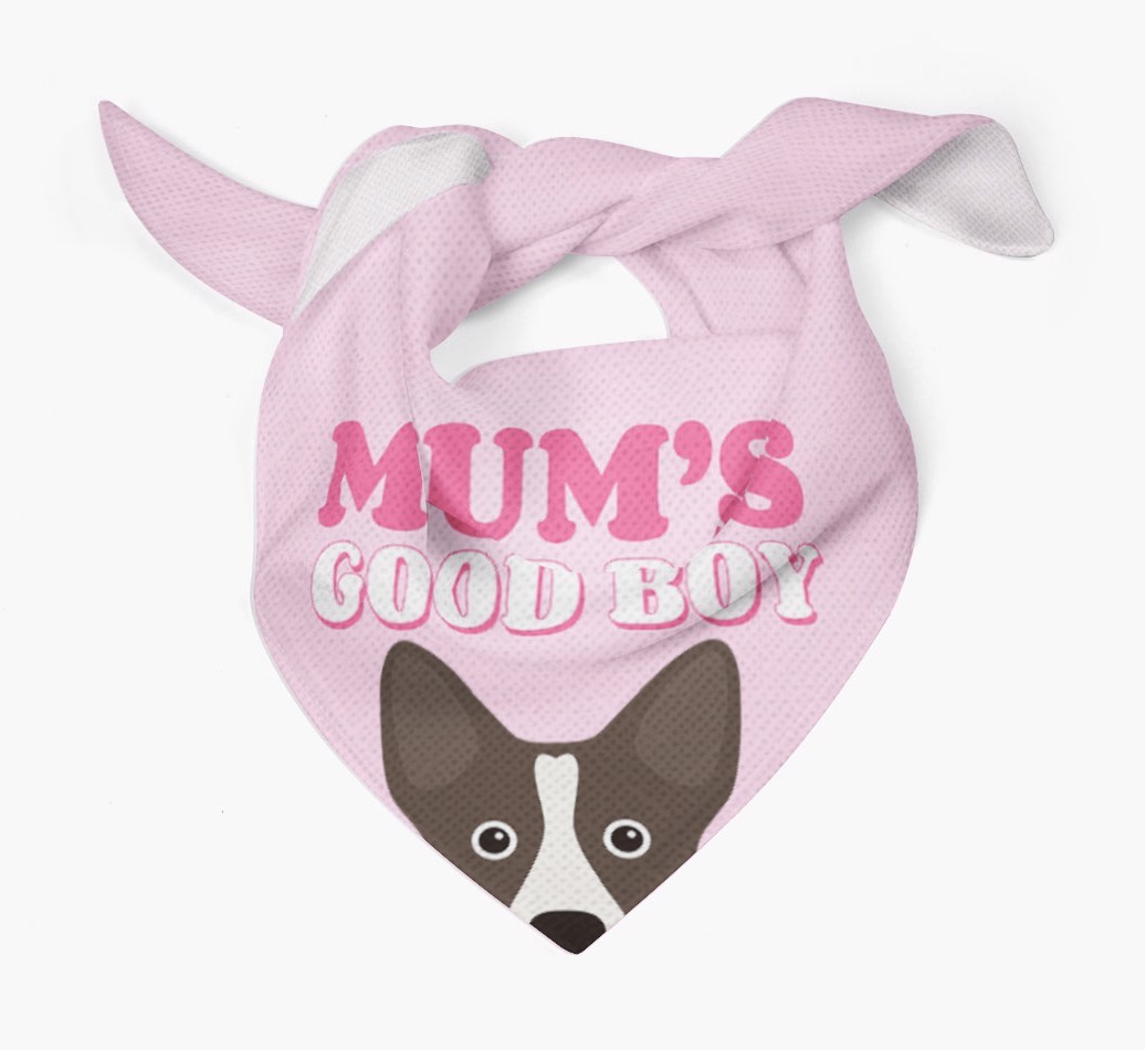 'Mum's Good Boy' - Personalised {breedFullName} Bandana