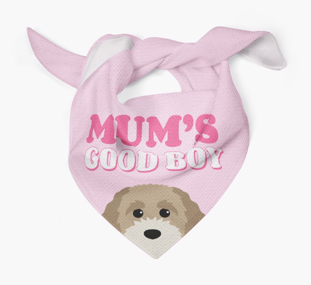 'Mum's Good Boy' - Personalised {breedFullName} Bandana