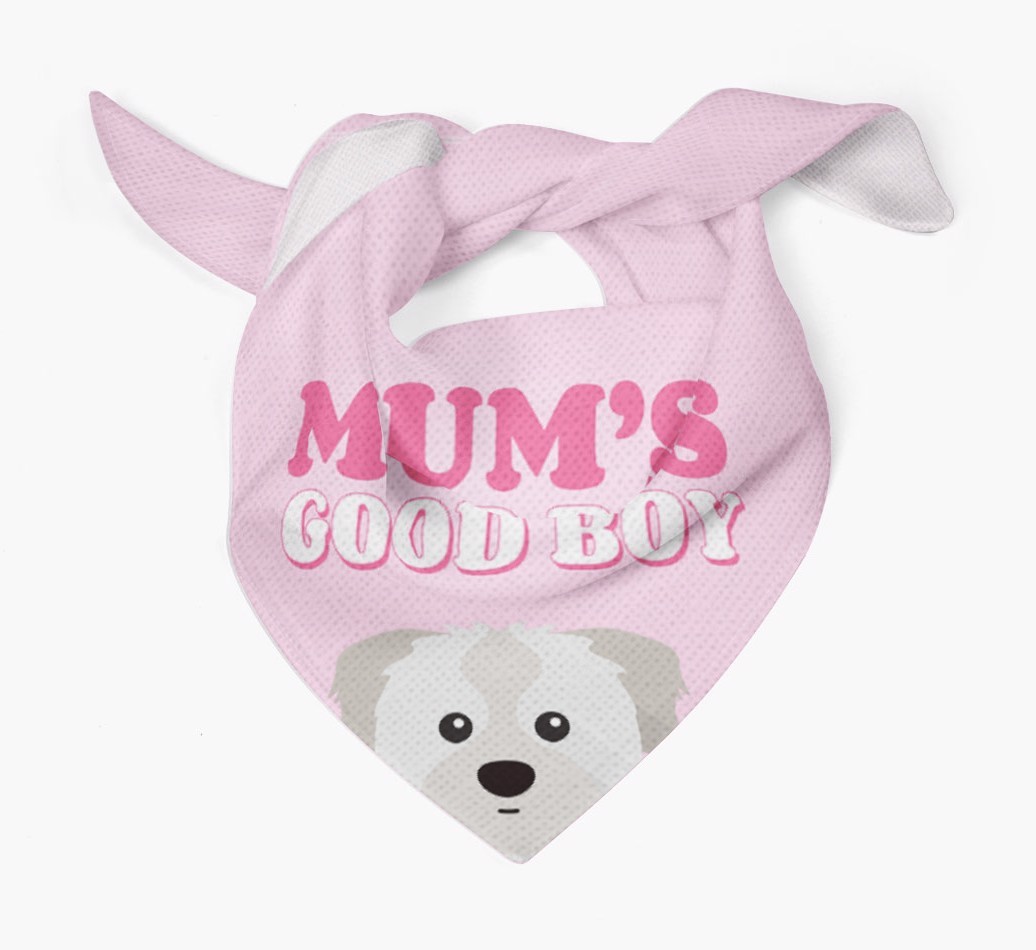 'Mum's Good Boy' - Personalised {breedFullName} Bandana