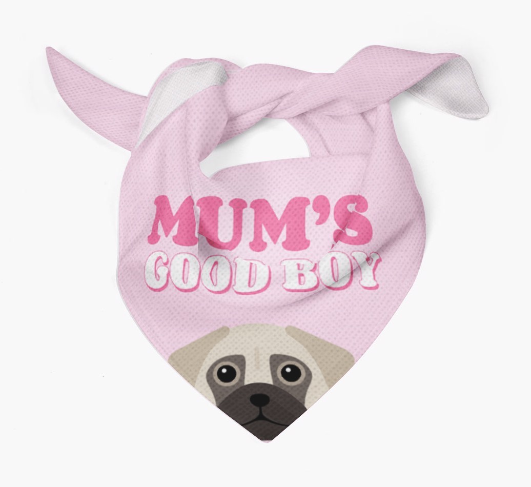 'Mum's Good Boy' - Personalised {breedFullName} Bandana