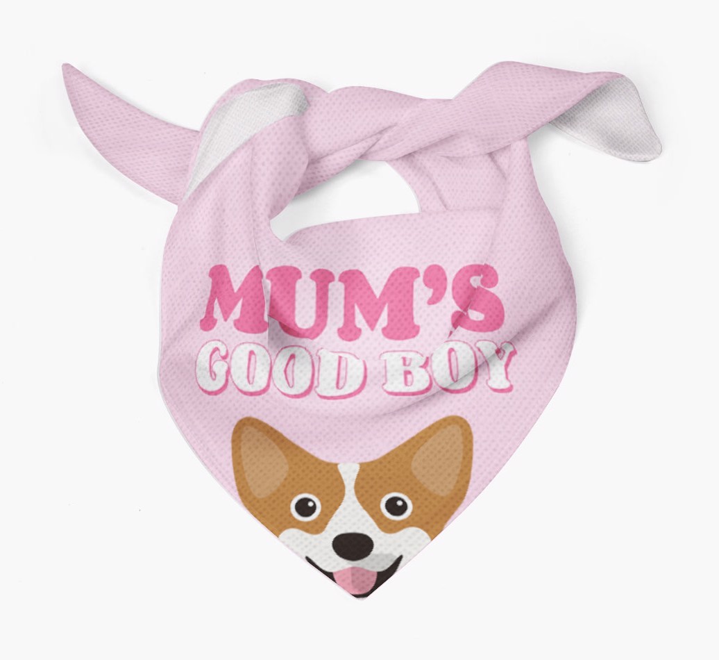 'Mum's Good Boy' - Personalised {breedFullName} Bandana