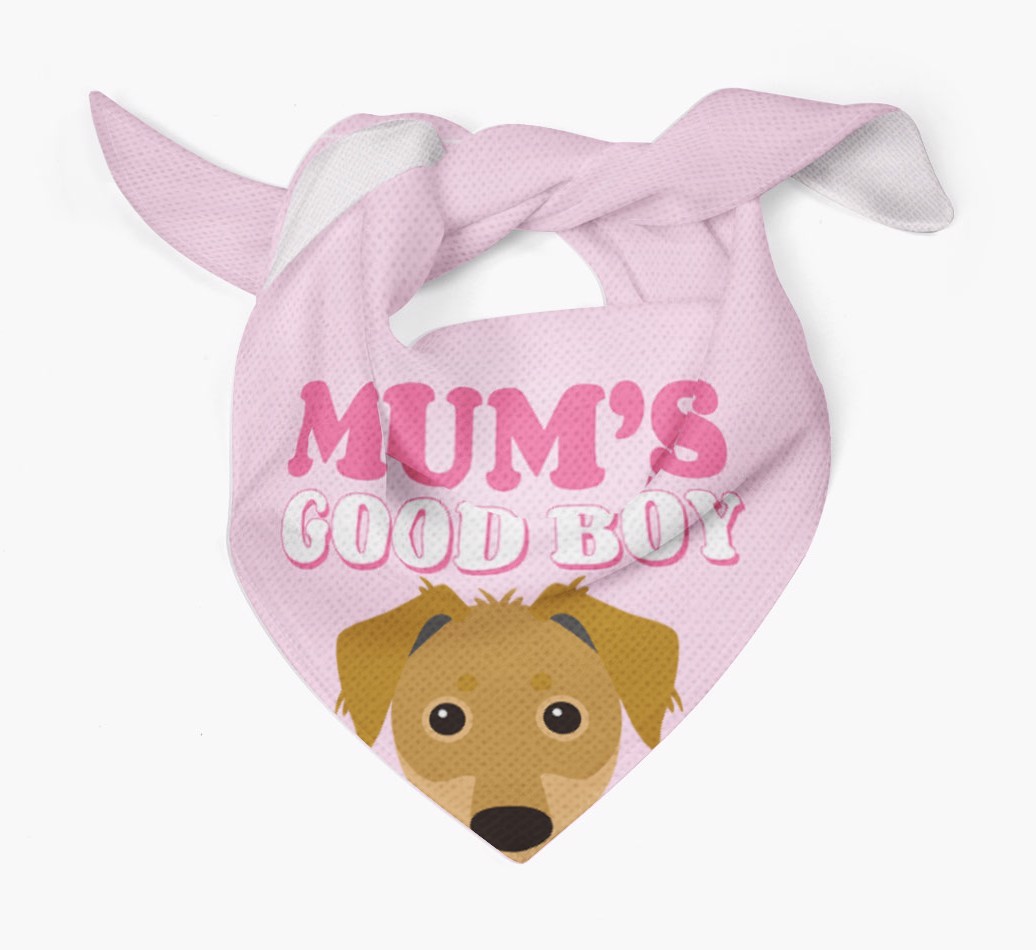 'Mum's Good Boy' - Personalised {breedFullName} Bandana