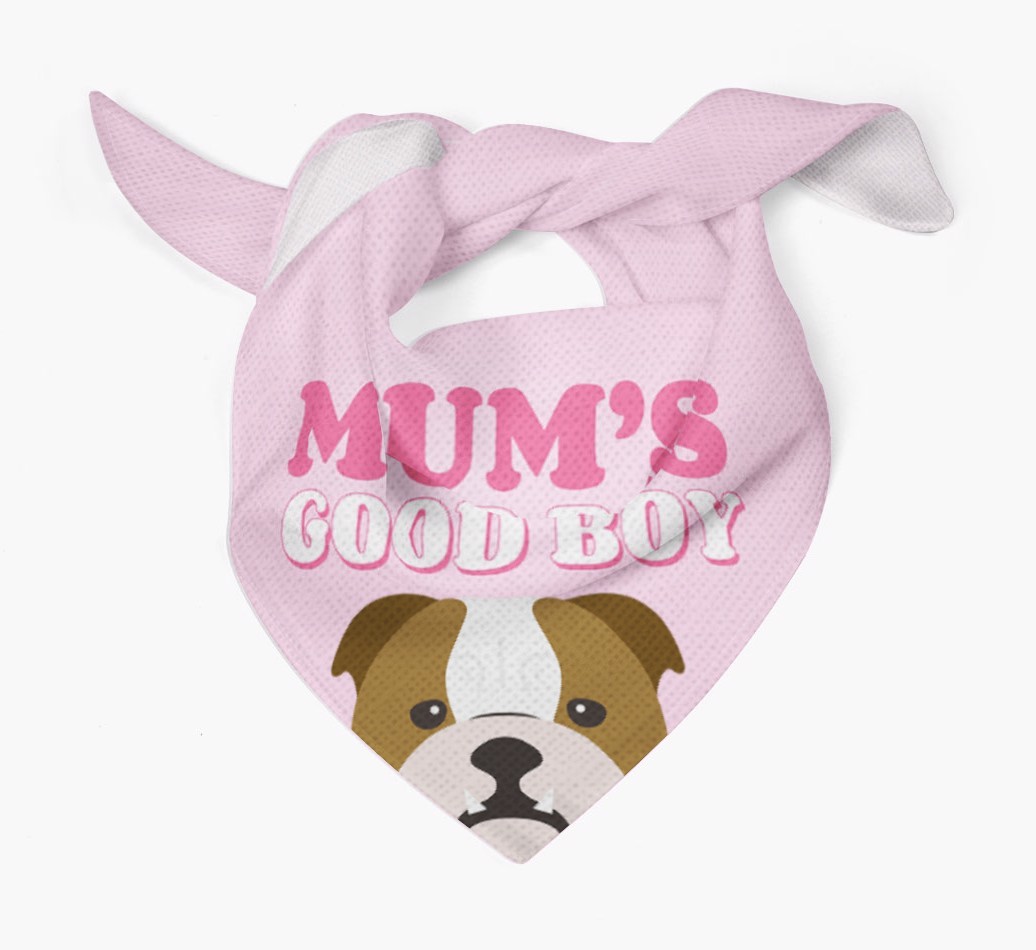 'Mum's Good Boy' - Personalised {breedFullName} Bandana