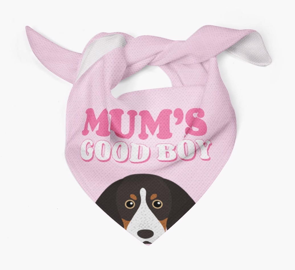 'Mum's Good Boy' - Personalised {breedFullName} Bandana