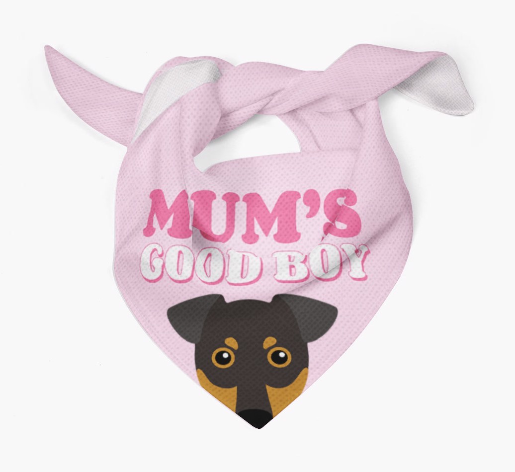 'Mum's Good Boy' - Personalised {breedFullName} Bandana