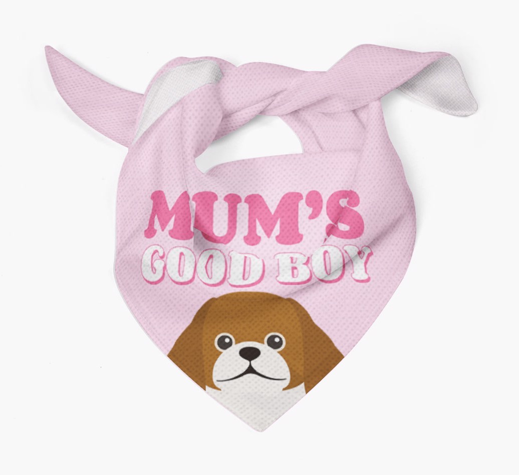 'Mum's Good Boy' - Personalised {breedFullName} Bandana