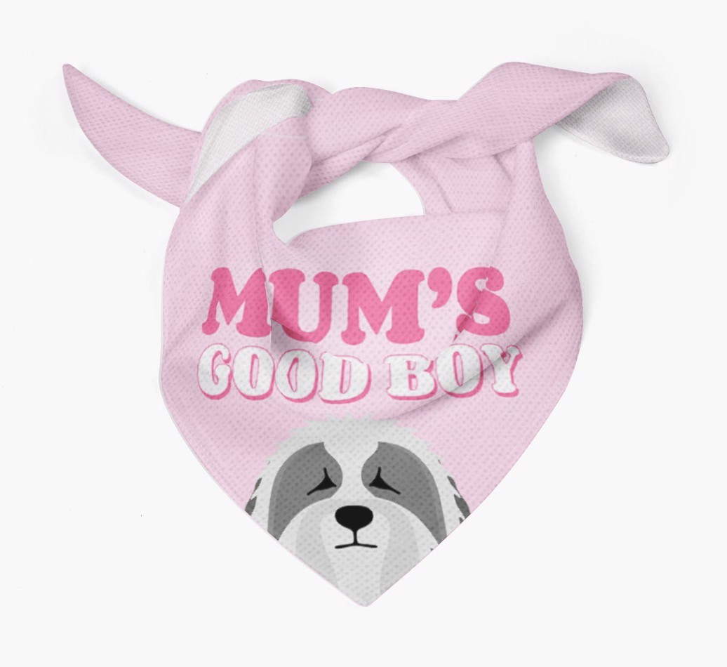 'Mum's Good Boy' - Personalised {breedFullName} Bandana