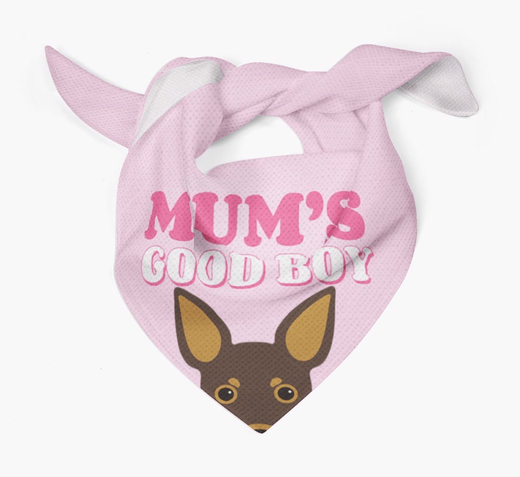 'Mum's Good Boy' - Personalised {breedFullName} Bandana