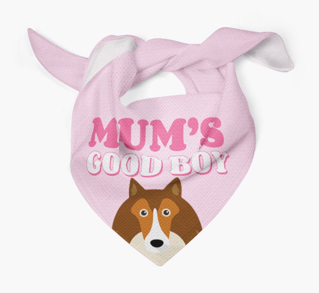 'Mum's Good Boy' - Personalised {breedFullName} Bandana