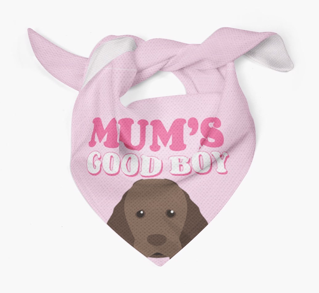 'Mum's Good Boy' - Personalised {breedFullName} Bandana