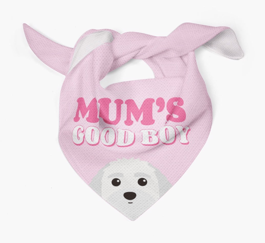 'Mum's Good Boy' - Personalised {breedFullName} Bandana