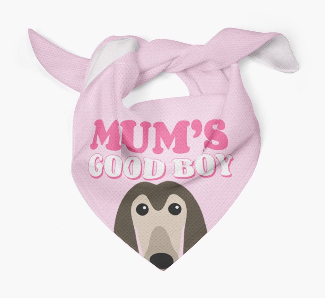 'Mum's Good Boy' - Personalised {breedFullName} Bandana