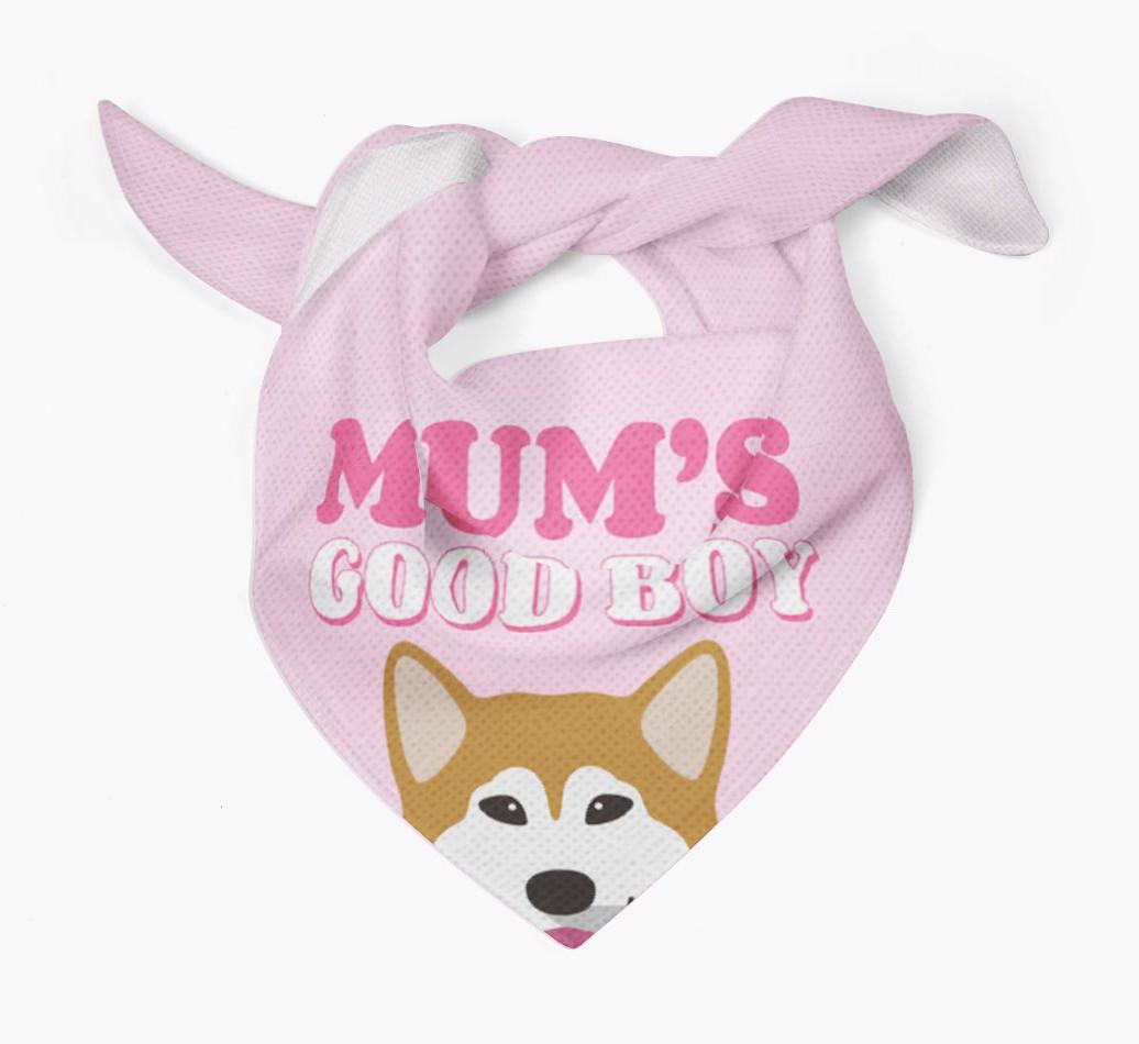 'Mum's Good Boy' - Personalised {breedFullName} Bandana