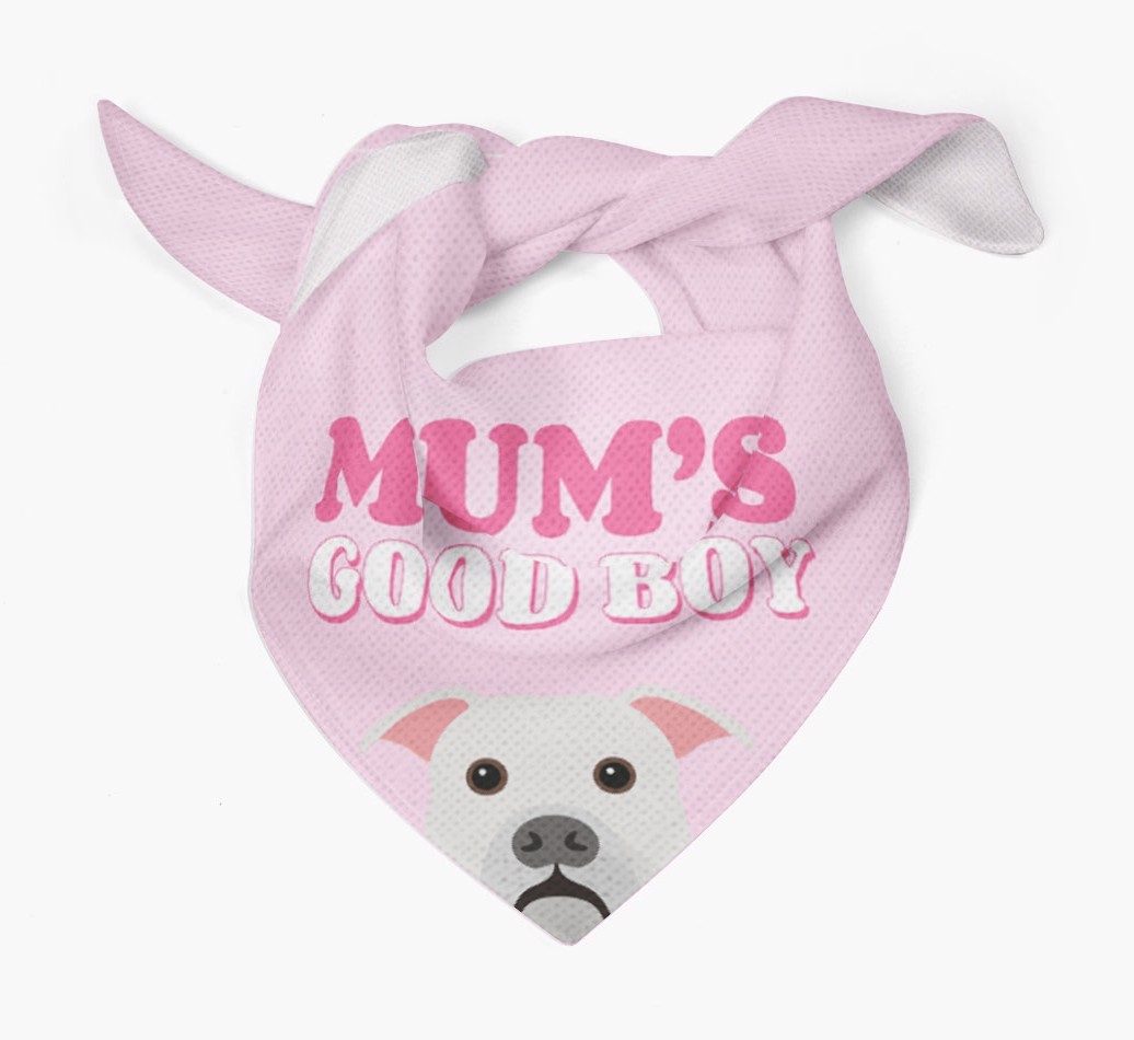 'Mum's Good Boy' - Personalised {breedFullName} Bandana