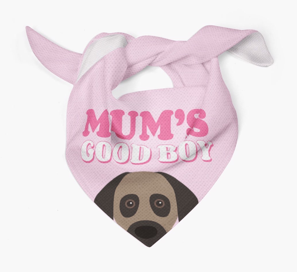 'Mum's Good Boy' - Personalised {breedFullName} Bandana