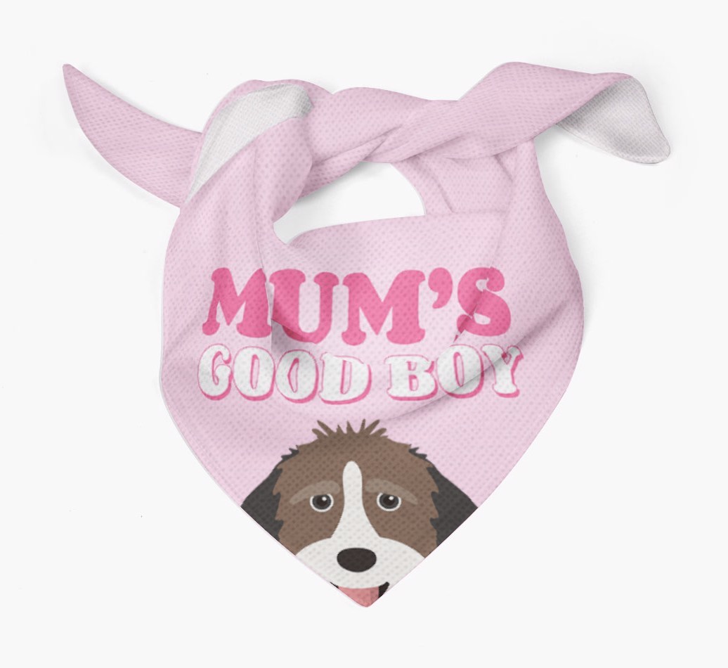 'Mum's Good Boy' - Personalised {breedFullName} Bandana