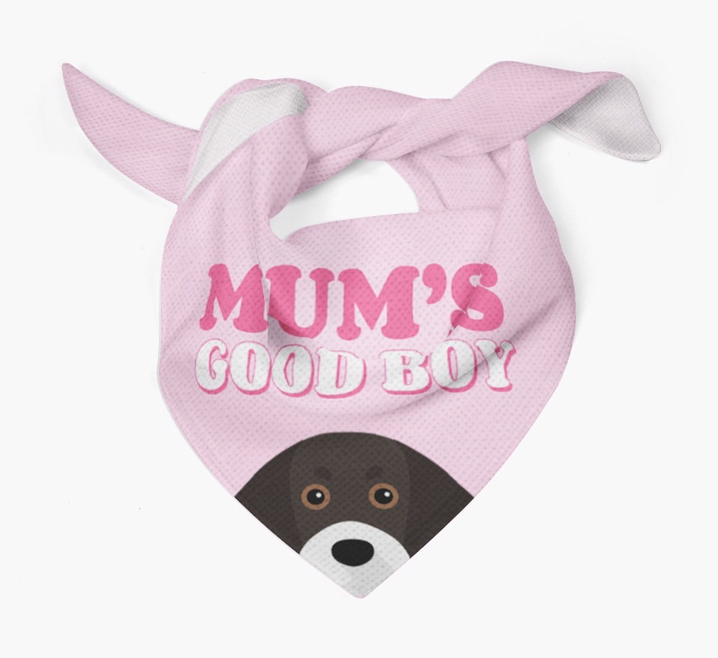 'Mum's Good Boy' - Personalised {breedFullName} Bandana