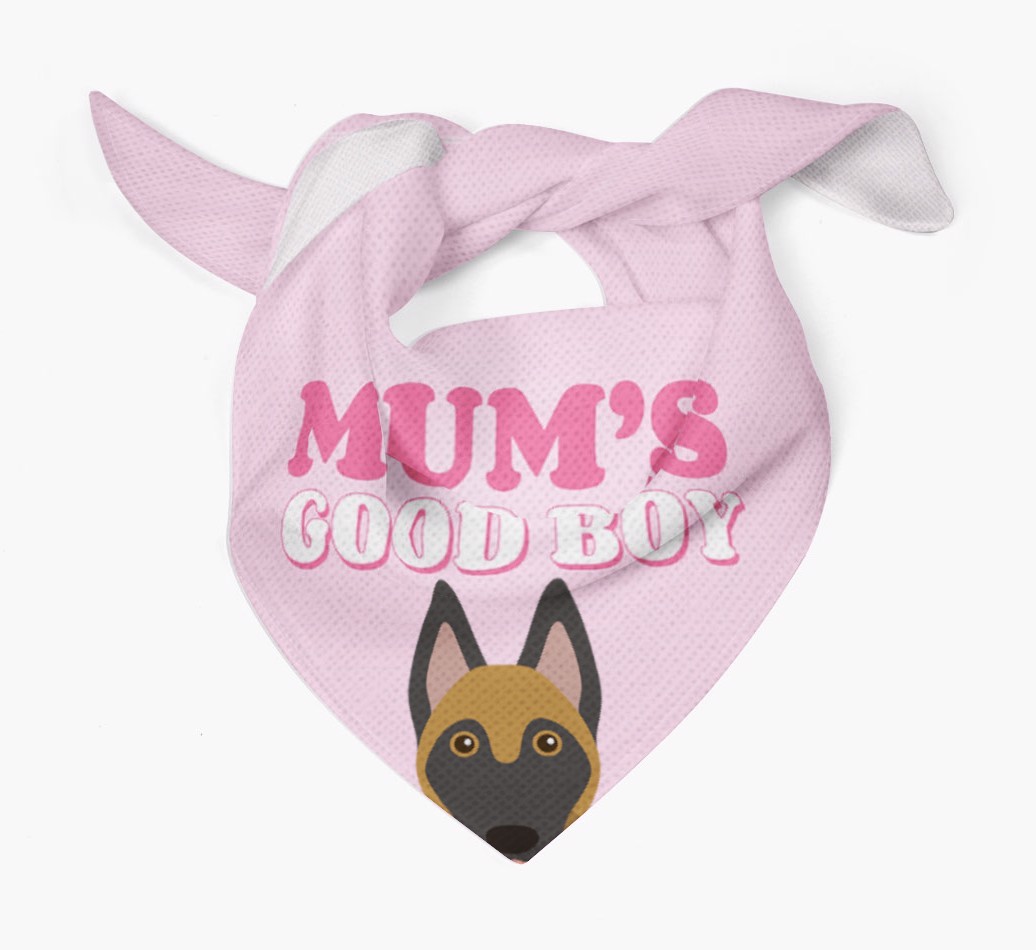 'Mum's Good Boy' - Personalised {breedFullName} Bandana