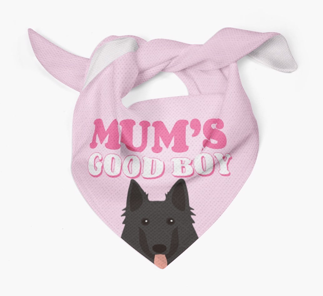 'Mum's Good Boy' - Personalised {breedFullName} Bandana