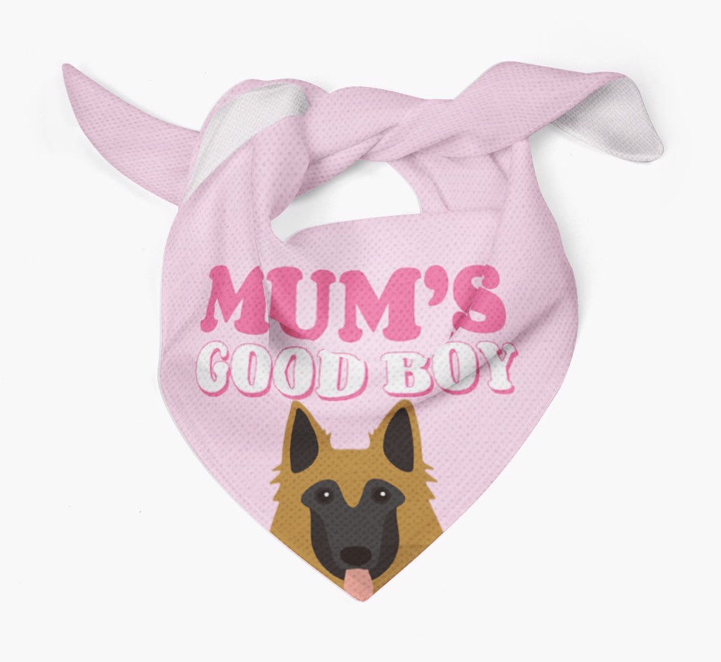 'Mum's Good Boy' - Personalised {breedFullName} Bandana